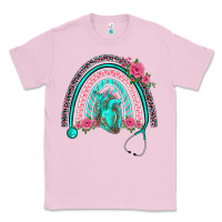 Bubblegum Pink nurse life spring stethoscope heart rainbow Classic Tee - BarkalooDesign