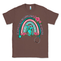 Chestnut nurse life spring stethoscope heart rainbow Classic Tee - BarkalooDesign