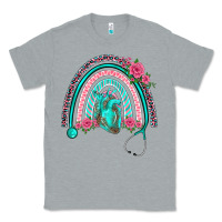 Heather Grey nurse life spring stethoscope heart rainbow Classic Tee - BarkalooDesign