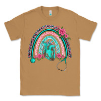 Toasted Coconut nurse life spring stethoscope heart rainbow Classic Tee - BarkalooDesign