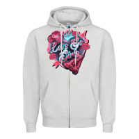 Dove Grey lets go girls pink Zipper Hoodie - NancyCooperArtShop
