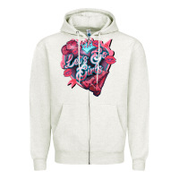 Oatmeal Heather lets go girls pink Zipper Hoodie - NancyCooperArtShop