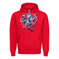 Red lets go girls pink Zipper Hoodie - NancyCooperArtShop