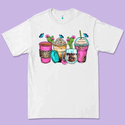 Mother's Day Coffee Cups Premium Tee Designed By Zillion Design Studio