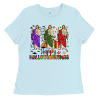 Baby Blue san judas happy  hallothanksmas Ladies Tee - JahusDesignShop