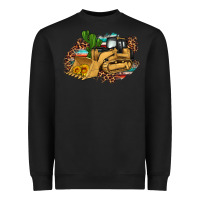 Black bulldozer leopard cactus sunflower Heavyweight Sweatshirt - Artiststas