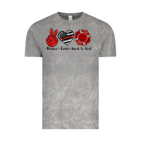 Cloud Rock peace love back to red Vintage Tee - Artiststas