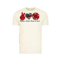 Vintage Arctic peace love back to red Vintage Tee - Artiststas