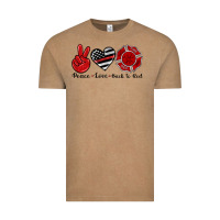 Vintage Coffee peace love back to red Vintage Tee - Artiststas
