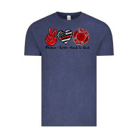 Vintage Denim peace love back to red Vintage Tee - Artiststas