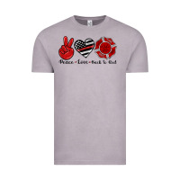 Vintage Zinc peace love back to red Vintage Tee - Artiststas