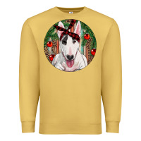 Antique Gold Christmas Bull Terrier Premium Sweatshirt - RanaPortraitStore
