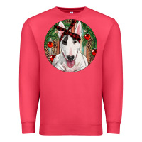 Cardinal Christmas Bull Terrier Premium Sweatshirt - RanaPortraitStore
