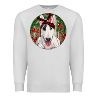 Dove Grey Christmas Bull Terrier Premium Sweatshirt - RanaPortraitStore