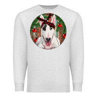 Oatmeal Heather Christmas Bull Terrier Premium Sweatshirt - RanaPortraitStore