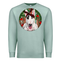 Seafoam Christmas Bull Terrier Premium Sweatshirt - RanaPortraitStore