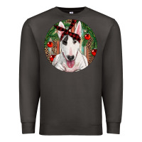 Smoke Christmas Bull Terrier Premium Sweatshirt - RanaPortraitStore