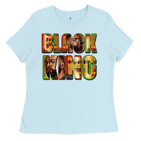 Baby Blue black king Ladies Tee - Zillion Design Studio