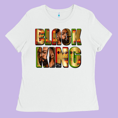 Black King Ladies Tee Designed By Zillion Design Studio