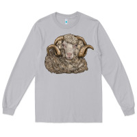 Merino Wool Sheep Head Long Sleeve Tee | Teevron