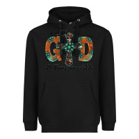 Black with god all things are possible gemstone cross Heavyweight Hoodie - Jasminsmagicworld