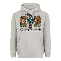 Moon Dust with god all things are possible gemstone cross Heavyweight Hoodie - Jasminsmagicworld
