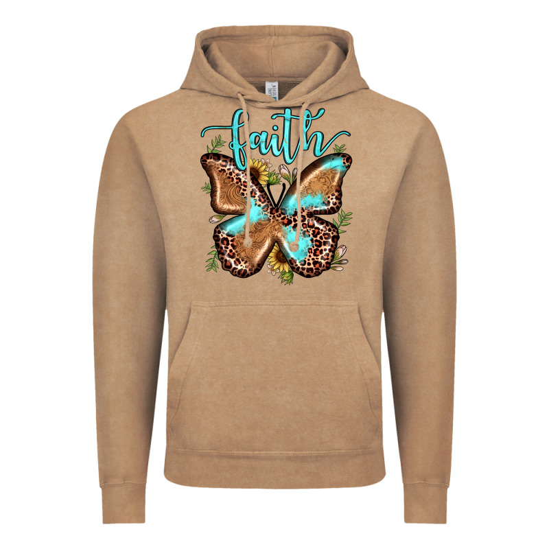 Faith Leopard Butterfly Vintage Hoodie by JahusDesignShop | Teevron