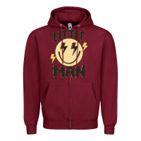 Burgundy little man Zipper Hoodie - MaliasSmallBusiness