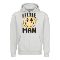 Dove Grey little man Zipper Hoodie - MaliasSmallBusiness
