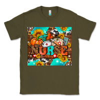 Army Green pumpkin nurse with sunflower Classic Tee - AdoDesignShop