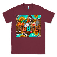 Burgundy pumpkin nurse with sunflower Classic Tee - AdoDesignShop