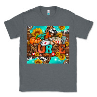 Charcoal Heather pumpkin nurse with sunflower Classic Tee - AdoDesignShop