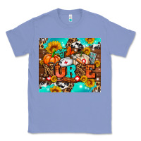 Colony Blue pumpkin nurse with sunflower Classic Tee - AdoDesignShop