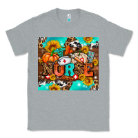 Heather Grey pumpkin nurse with sunflower Classic Tee - AdoDesignShop
