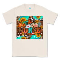 Natural pumpkin nurse with sunflower Classic Tee - AdoDesignShop