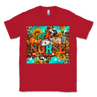 Red pumpkin nurse with sunflower Classic Tee - AdoDesignShop