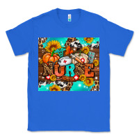 True Royal pumpkin nurse with sunflower Classic Tee - AdoDesignShop