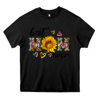 Black best mom ever with sunflower Heavy Core Tee - Artiststas