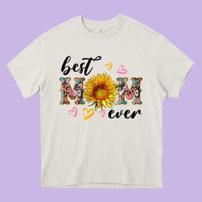Best Mom Ever With Sunflower Heavy Core Tee Designed By Artiststas