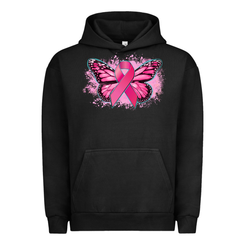 Cancer Ribbon Butterfly Cancer Awareness Urban Hoodie by HowdyJamesFarm | Teevron