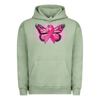 Pigment Oil Green Cancer ribbon butterfly Cancer Awareness Urban Hoodie - HowdyJamesFarm
