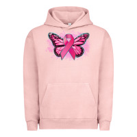 Pigment Salmon Cancer ribbon butterfly Cancer Awareness Urban Hoodie - HowdyJamesFarm