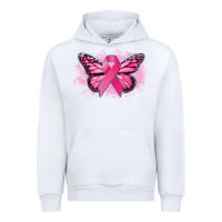 White Cancer ribbon butterfly Cancer Awareness Urban Hoodie - HowdyJamesFarm