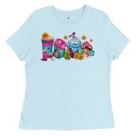 Baby Blue cowgirl coffee cups Ladies Tee - texasbilliewilder