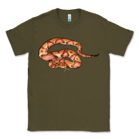 Army Green Copperhead Snake Illustrations Classic Tee - LillyAllenDesigns
