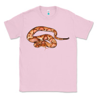 Bubblegum Pink Copperhead Snake Illustrations Classic Tee - LillyAllenDesigns