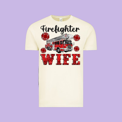 Firefighter Wife Vintage Tee Designed By Artiststas