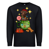 Black Christmas coffee cup with Labrador Premium Sweatshirt - RanaPortraitStore