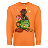 Carrot Christmas coffee cup with Labrador Premium Sweatshirt - RanaPortraitStore