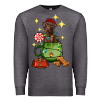 Charcoal Heather Christmas coffee cup with Labrador Premium Sweatshirt - RanaPortraitStore